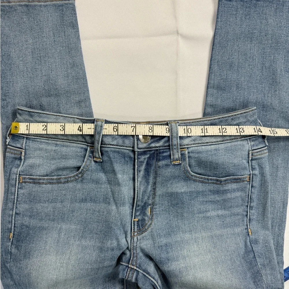 American Eagle Outfitters Blue Skinny Jeans with Faded Wash - Picture 5 of 7